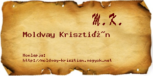Moldvay Krisztián névjegykártya